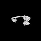 Orion Floating-Diamond Ring. Lab-Grown Simulated Diamond