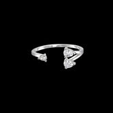 Orion Mini Floating-Diamond Ring. Lab-Grown Simulated Diamond
