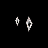 Trinity's Shard Studs. Lab-Grown Sapphire