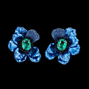 Paraiba Blue Poppy Earrings
