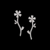 Diamond Marguerite Earrings. Lab-Grown Simulated Diamond