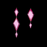 Fuchsia Trinity's Shatter Earrings. Lab-Grown Sapphire