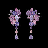 Lavender Ariel Earrings. Lab-Grown Amethyst
