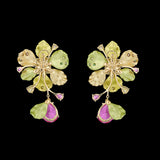 Lemon Fuchsia Neptuna Earrings, Earrings, Anabela Chan Joaillerie - Fine jewelry with laboratory grown and created gemstones hand-crafted in the United Kingdom. Anabela Chan Joaillerie is the first fine jewellery brand in the world to champion laboratory-grown and created gemstones with high jewellery design, artisanal craftsmanship and a focus on ethical and sustainable innovations.