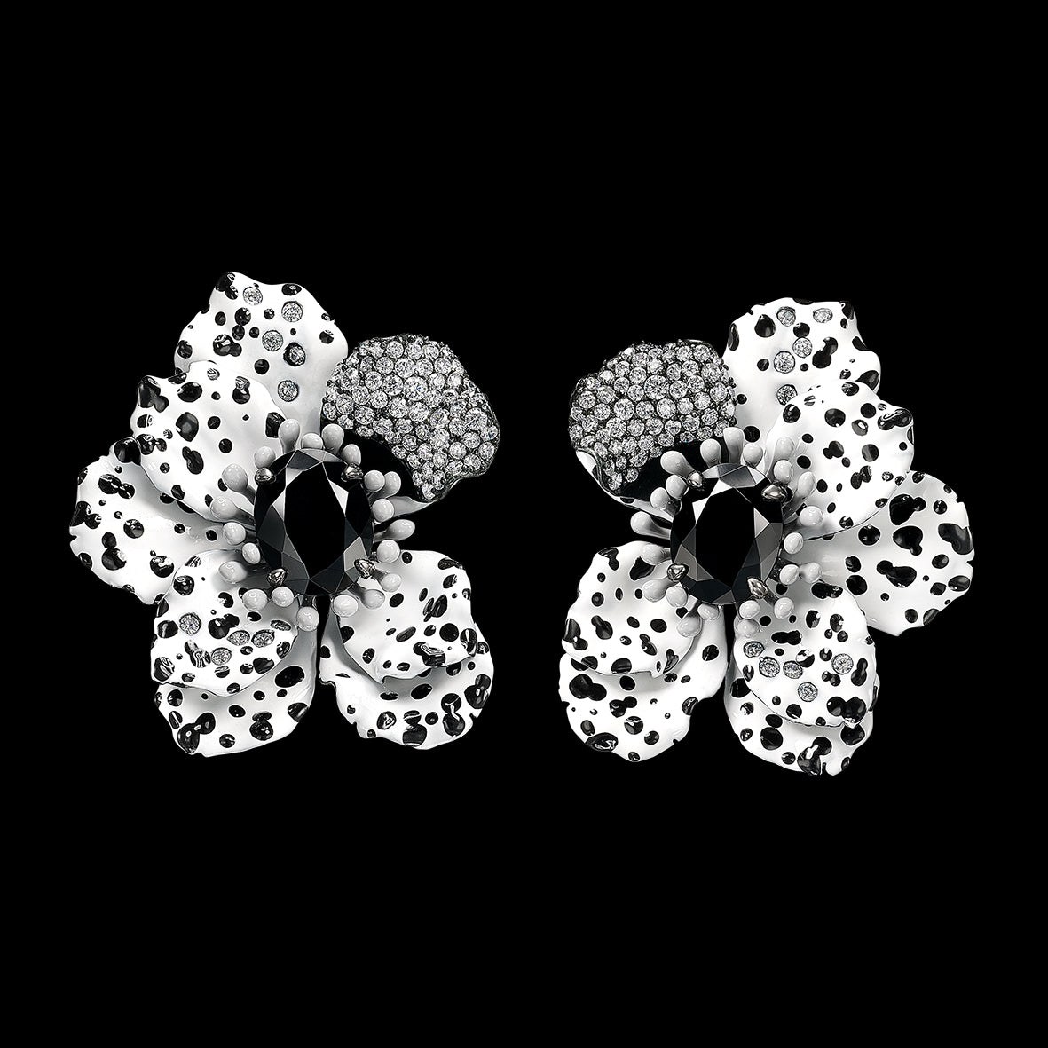 Monochromatic Poppy Earrings