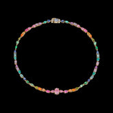 Rainbow Spectra Necklace. Lab-Grown Sapphire