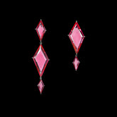 Ruby Trinity's Shatter Earrings. Lab-Grown Ruby