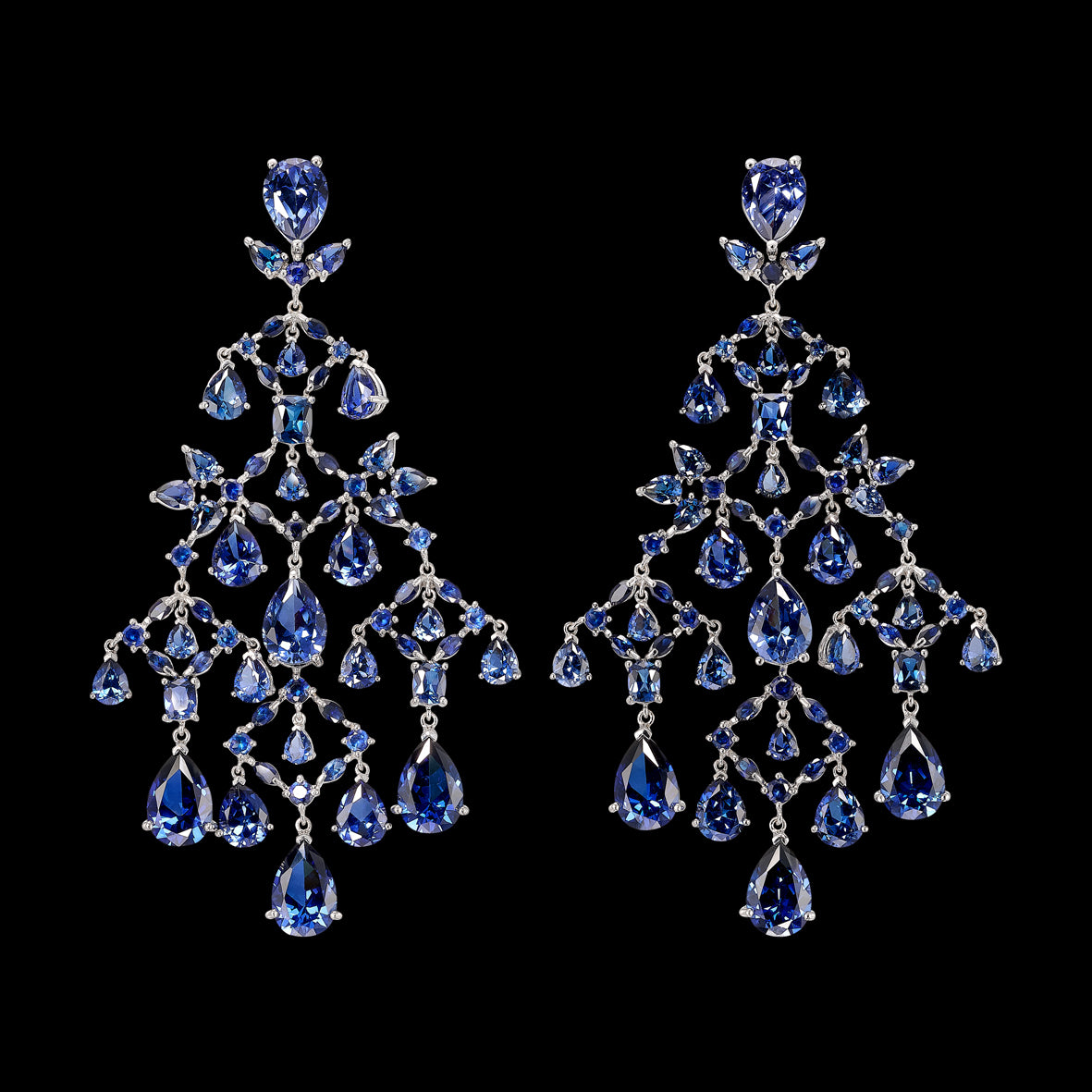 Sapphire Celestial Cascade Earrings