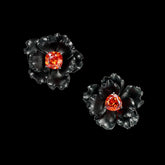 Sunset Floral Earrings. Lab-Grown Sapphire