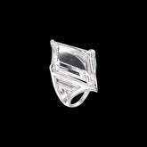 Trinity's Shard Ring. Lab-Grown Sapphire