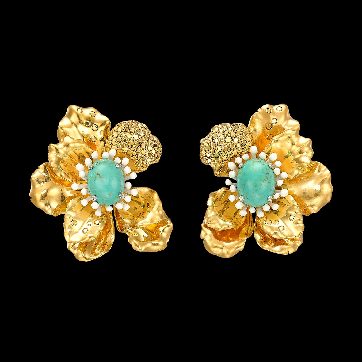 Turquoise Roi De Soleil Earrings