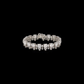 White Diamond Tutti Frutti Bracelet. Lab-Grown Simulated Diamond