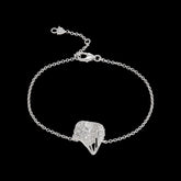 White Petal Bracelet. 01. Lab-Grown Simulated Diamond