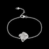 White Petal Bracelet. 02. Lab-Grown Simulated Diamond
