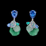 Paraiba Oceanis Earrings, Earrings, Anabela Chan Joaillerie - Fine jewelry with laboratory grown and created gemstones hand-crafted in the United Kingdom. Anabela Chan Joaillerie is the first fine jewellery brand in the world to champion laboratory-grown and created gemstones with high jewellery design, artisanal craftsmanship and a focus on ethical and sustainable innovations.
