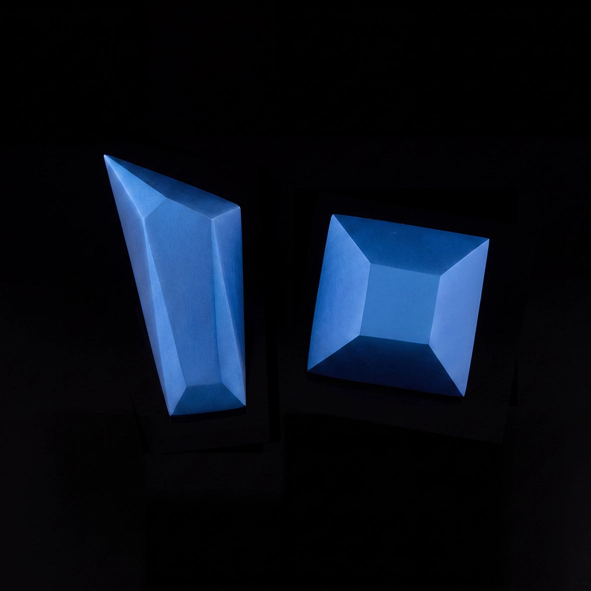 Primary. Blue Aluminium Earrings