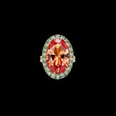 Autumn Candy Crush Ring. Lab-Grown Sapphire