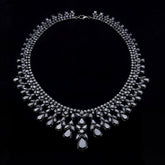 Black Diamond Valour Sautoir Necklace. Lab-Grown Simulated Diamond