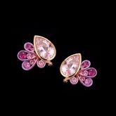 Blush Girolle Studs. Lab-Grown Sapphire