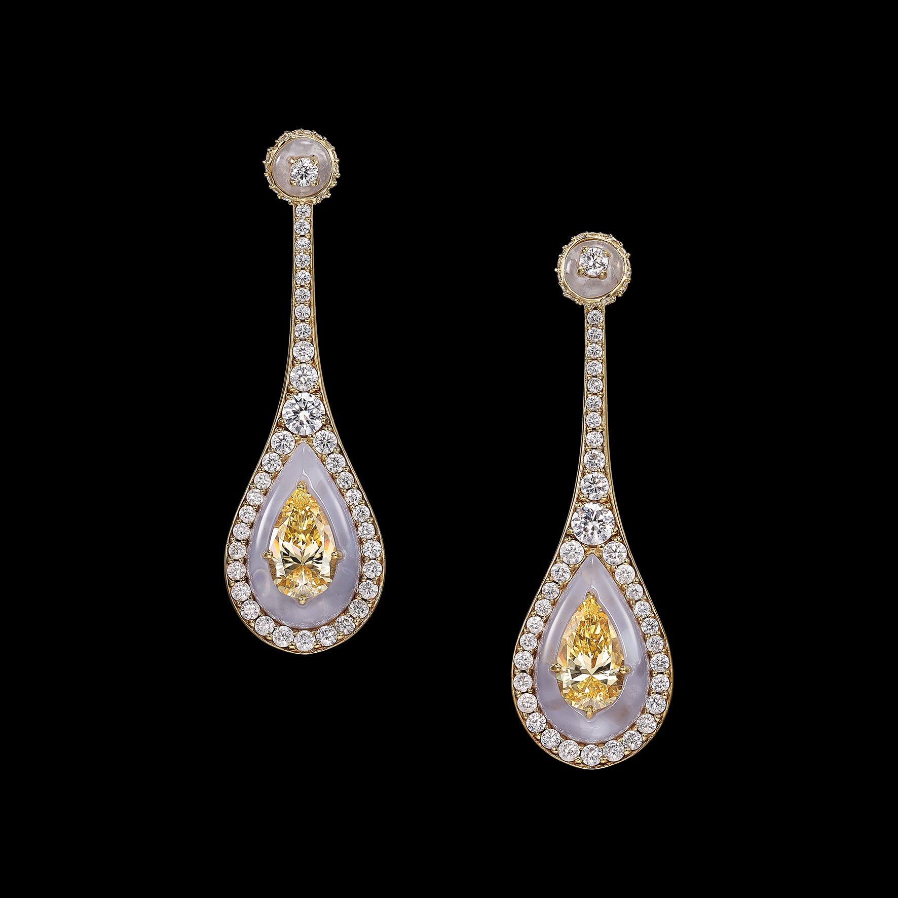 Canary Chalcedony Elixir Earrings