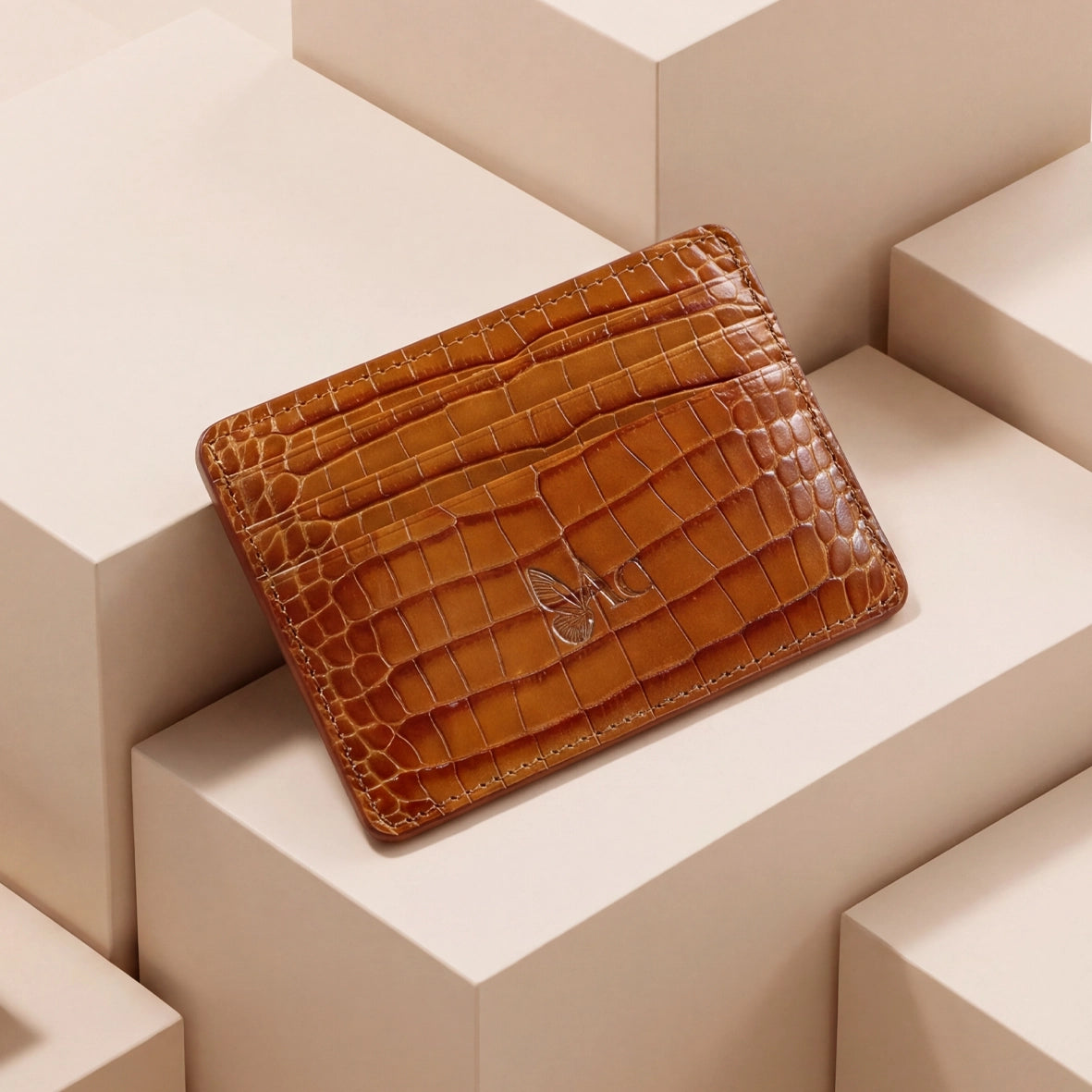 Card Holder - Cognac Brown