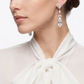 Diamond Calla Lily Earrings. Lab-Grown Simulated Diamond