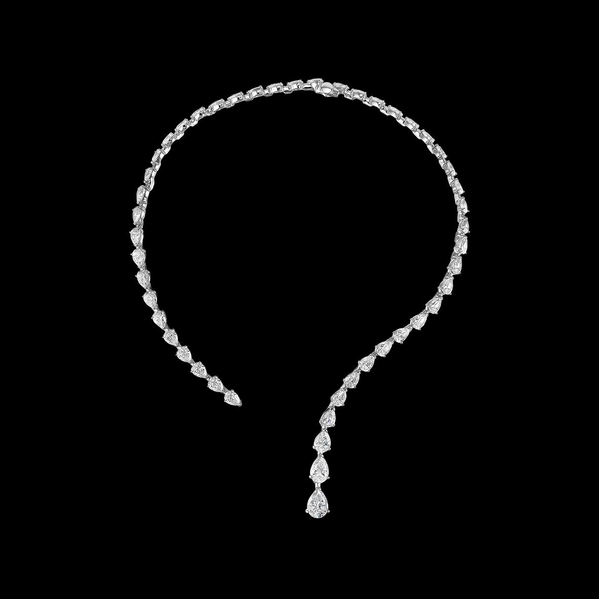 Diamond Nova Collar. White Gold