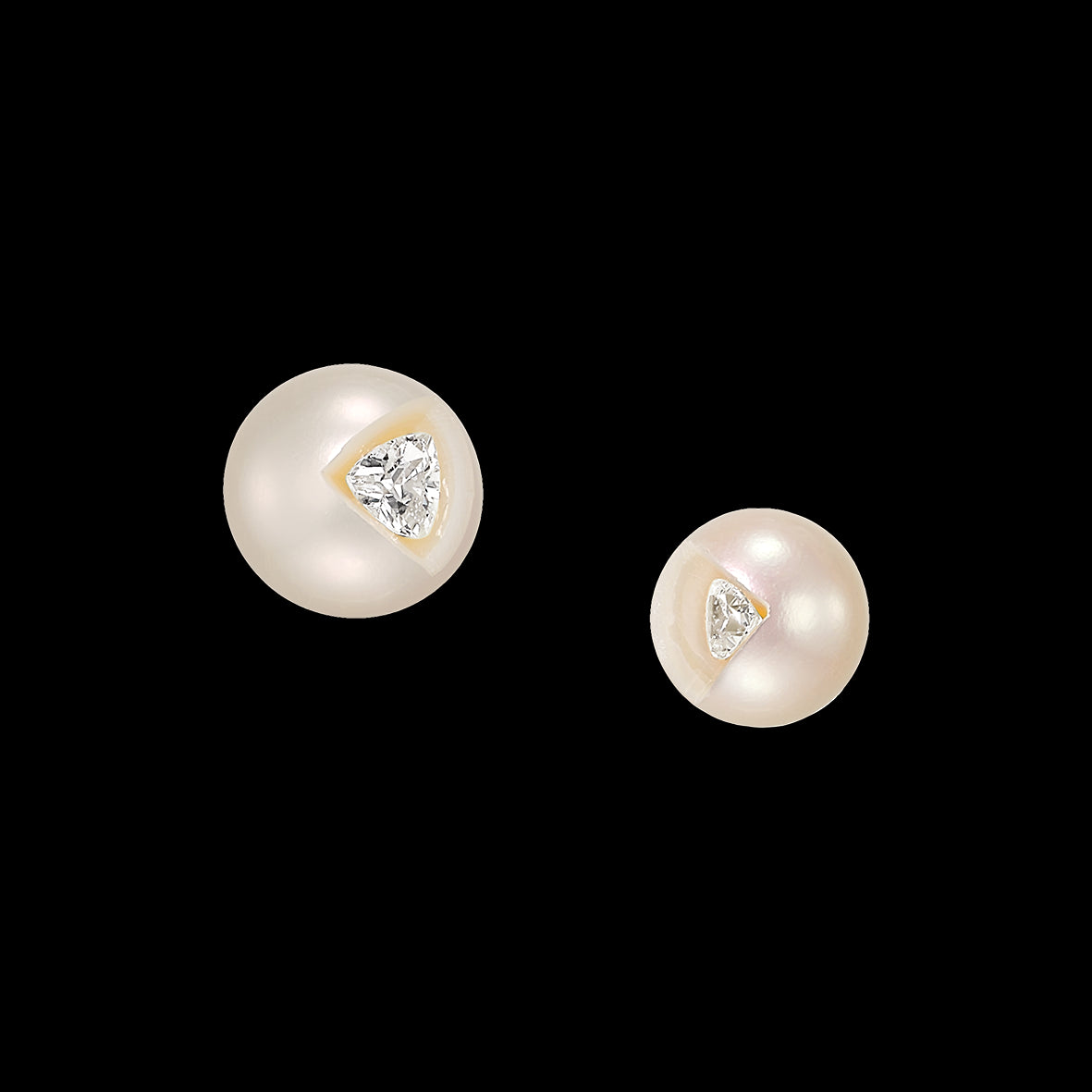 Diamond Snow White Earrings. Lab-Grown Simulated Diamond