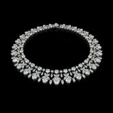 Diamond Tropical Drop Necklace. Lab-Grown Simulated Diamond