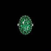Emerald Candy Crush Ring. Lab-Grown Emerald