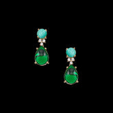 Emerald Turquoise Tutti Frutti Drops. Lab-Grown Turquoise