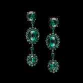 Emerald Valour Earrings. Lab-Grown Emerald