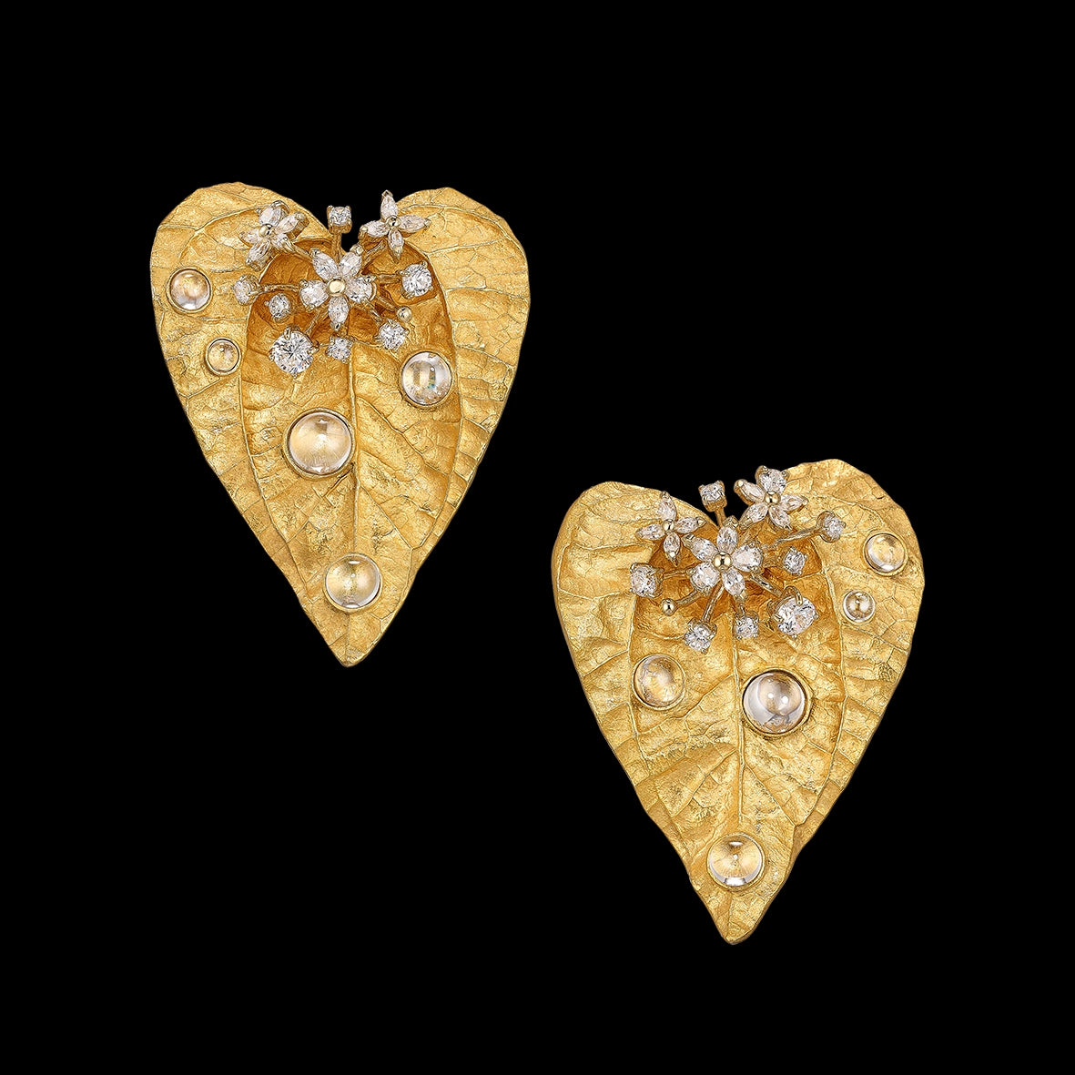 Golden Poison Ivy Earrings