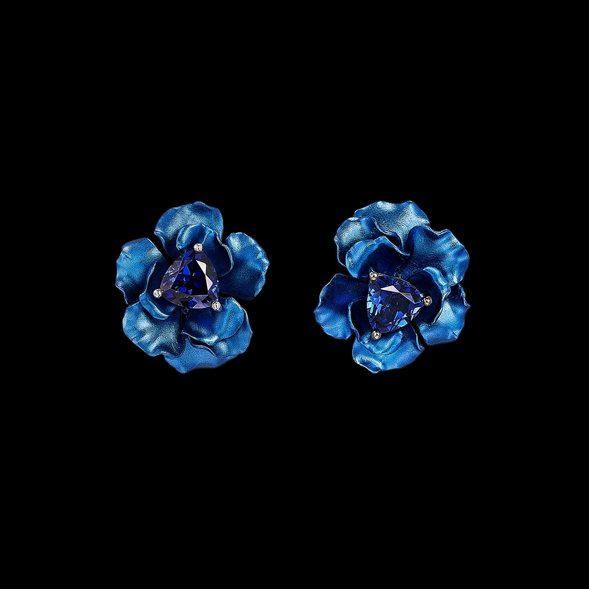 Midnight Rose Studs