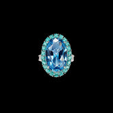 Ocean Paraiba Candy Crush Ring. Lab-Grown Spinel