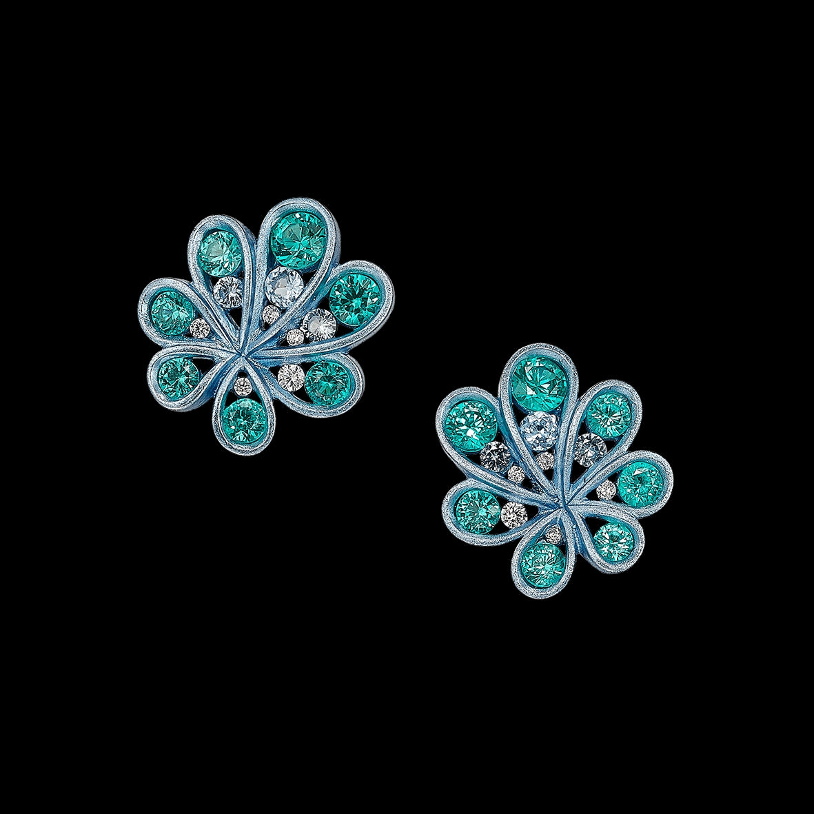 Ocean Paraiba Chanterelle Studs