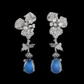 Orchid Sapphire Earrings. Lab-Grown Sapphire