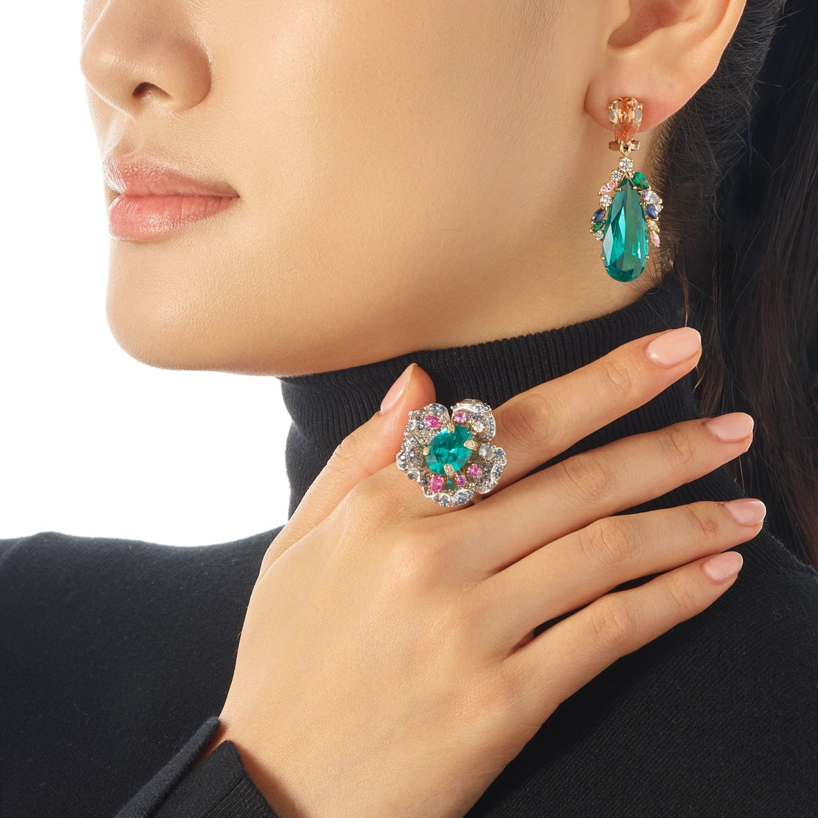 Peacock Paraiba Earrings