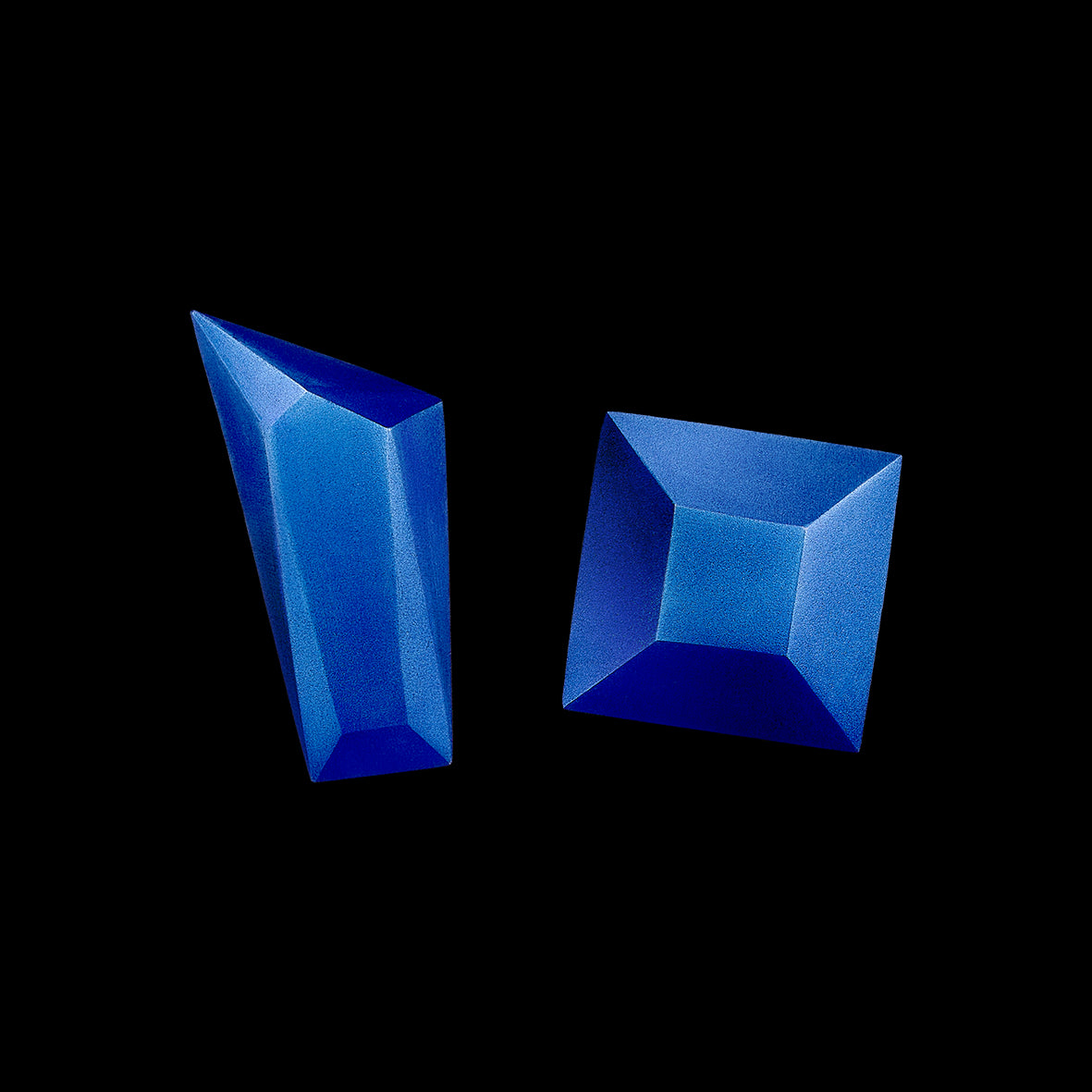 Primary. Blue Aluminium Earrings