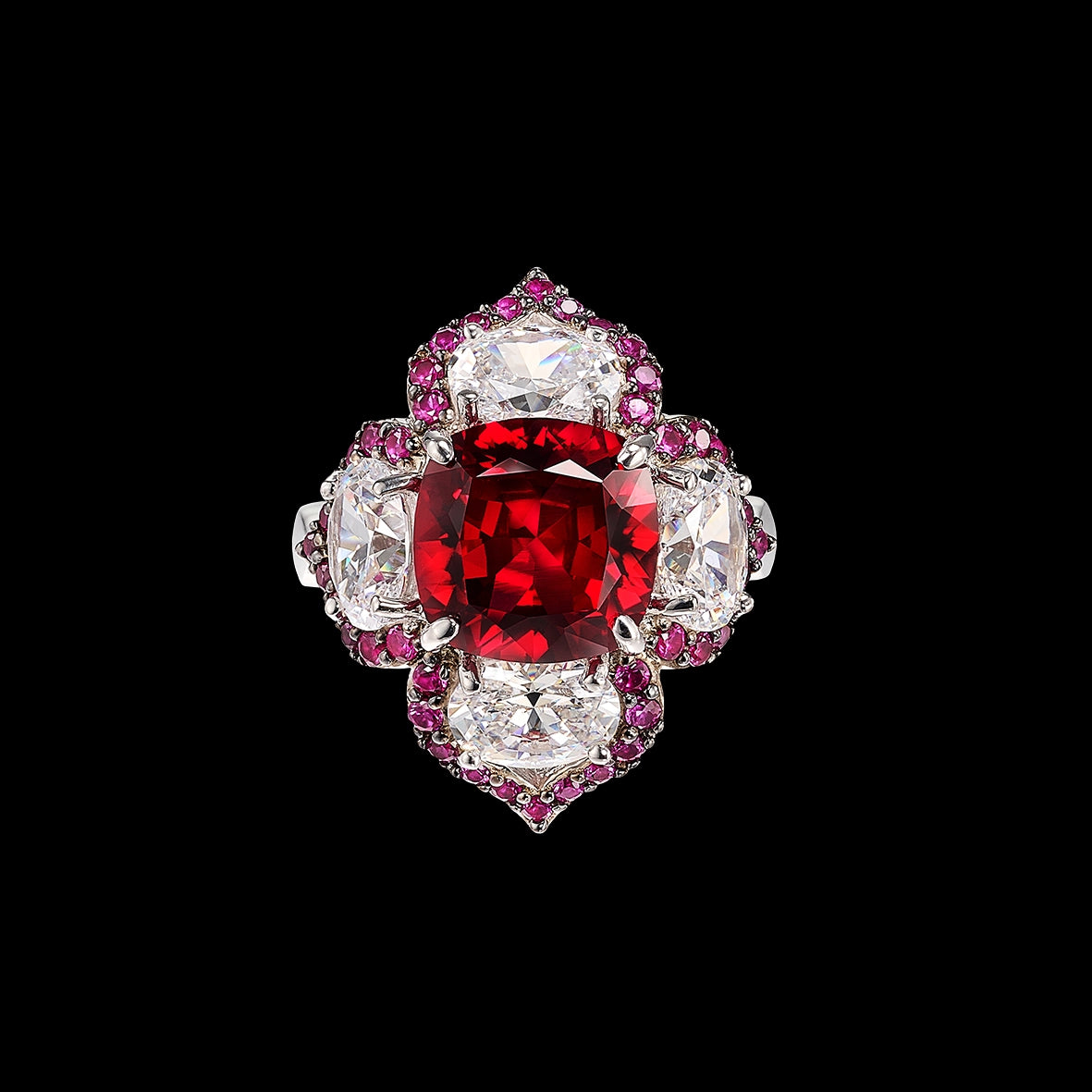 Ruby Lotus Ring