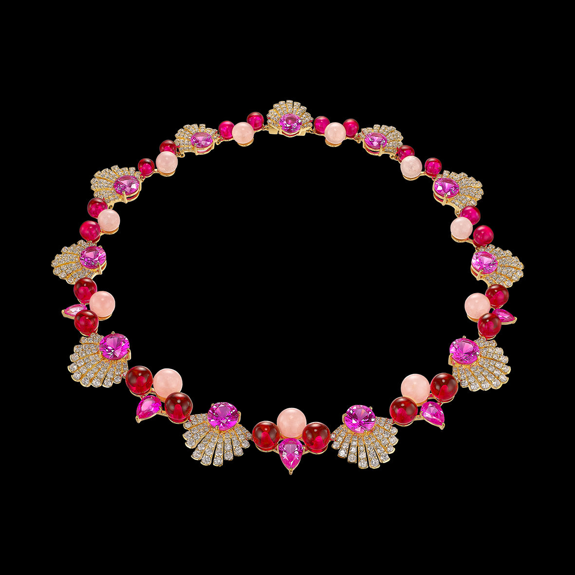 Ruby Rose Ariel Necklace. Lab-Grown Ruby