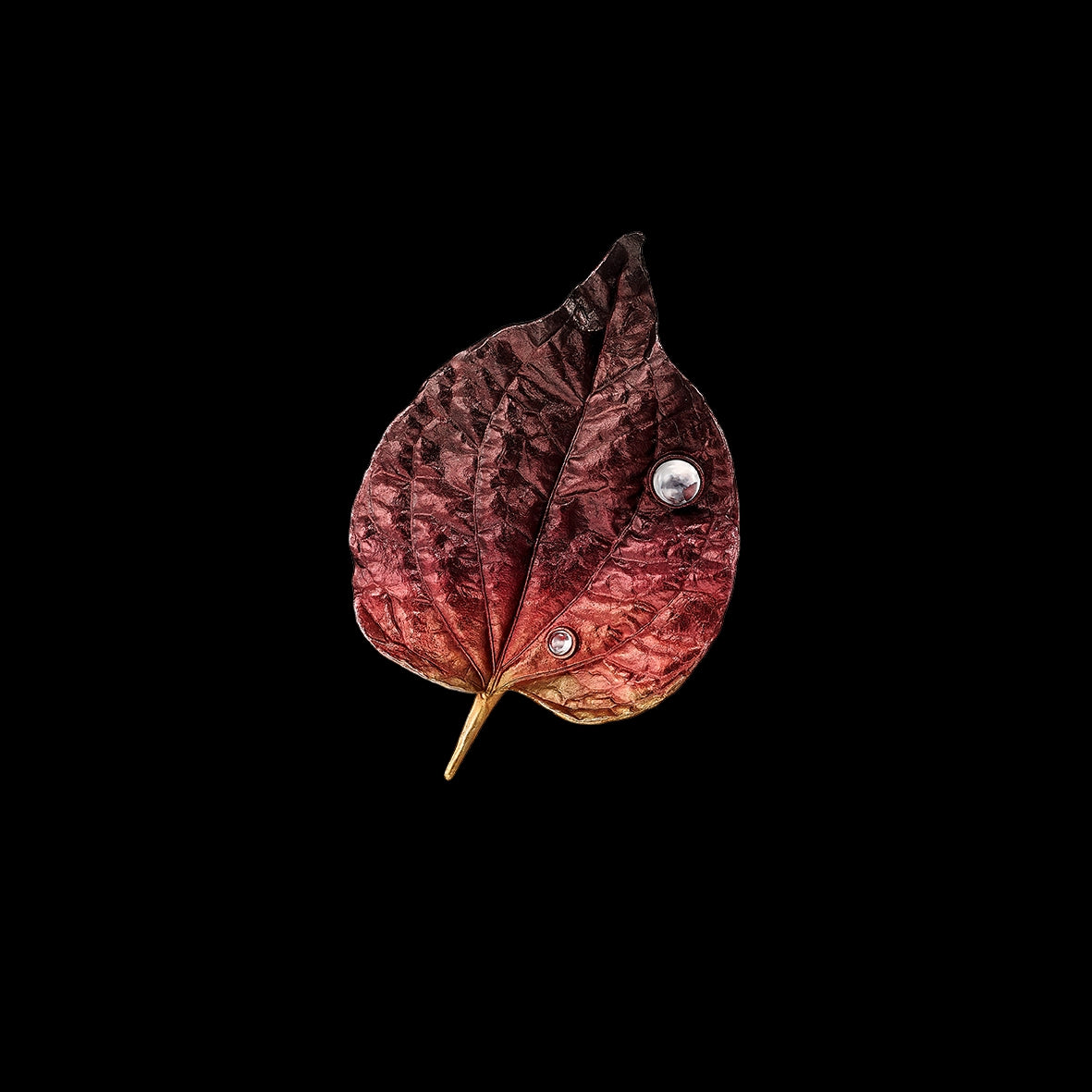 Sunset Autumn Leaf Brooch