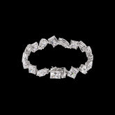 Supersized Diamond Shard Bracelet. Lab-Grown Simulated Diamond