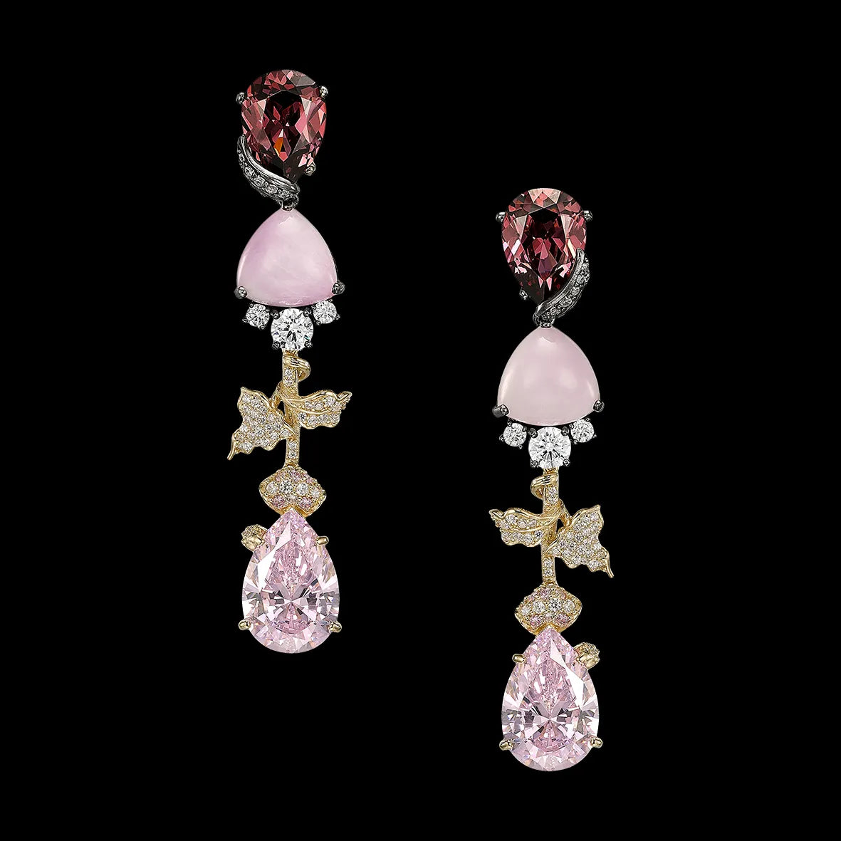 Tourmaline Berry Vine Earrings