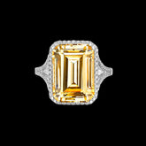 Shard Halo Ring. Lab-Grown Simulated Diamond