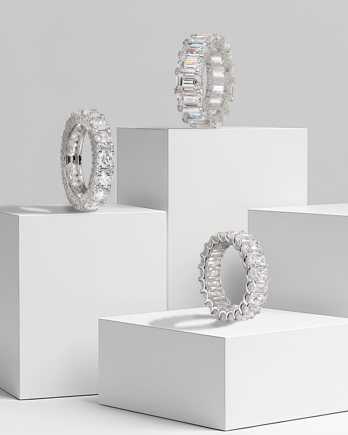 Anabela Chan Joaillerie_Collections_Everyday Diamonds_Diamond Dust Baguette Eternity Ring, Baguette Eternity Diamond Ring, Diamond Dust Brilliant Eternity Ring