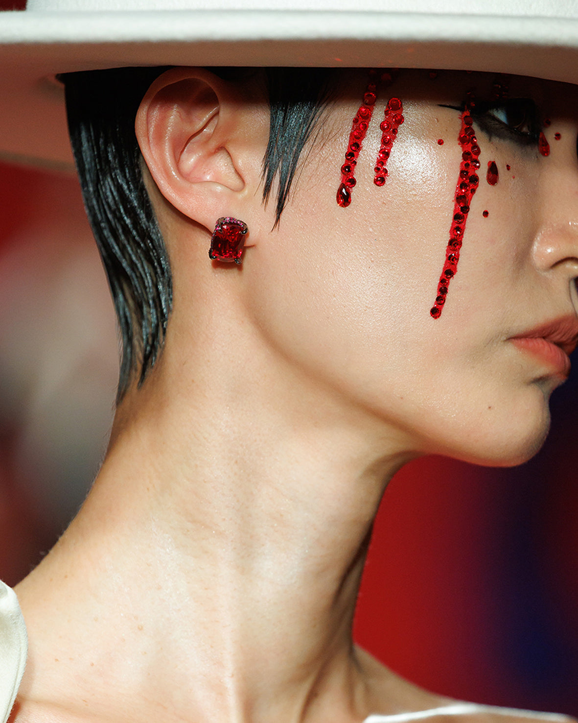 Anabela Chan Joaillerie x Robert Wun Spring Summer 2024_Collection banner_Ruby Cushion Wing Studs