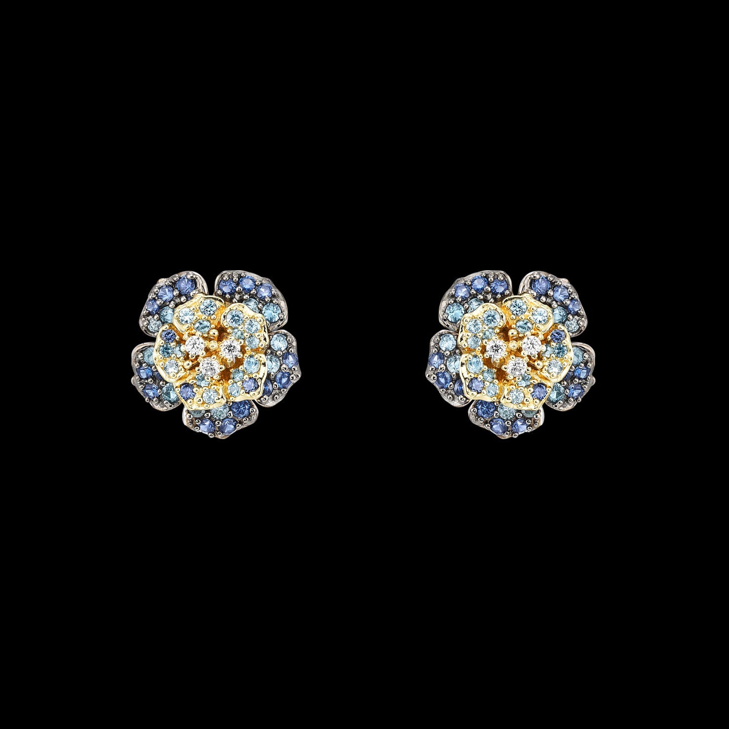 Blue Geranium Studs