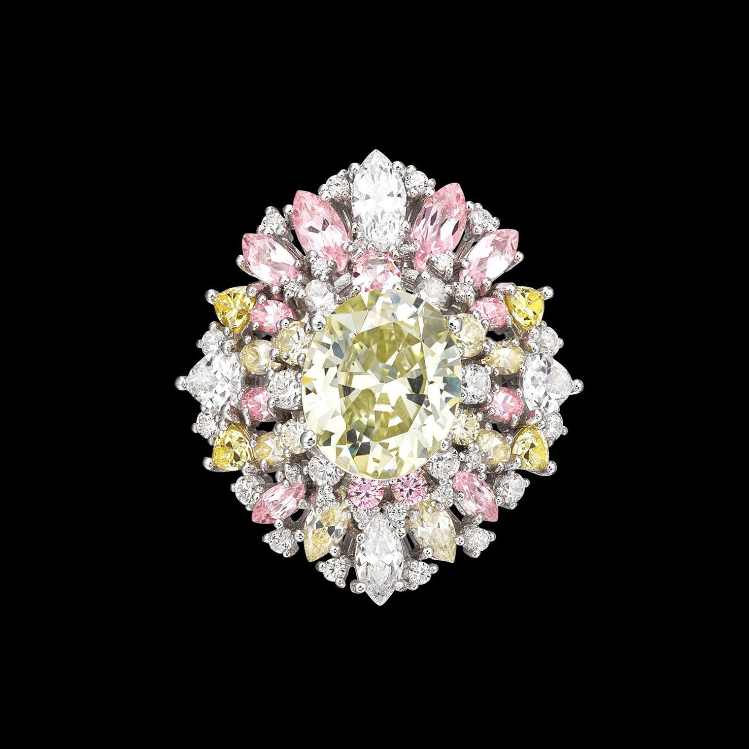 Mirage Diamond Ring, Ring, Anabela Chan Joaillerie - Fine jewelry with laboratory grown and created gemstones hand-crafted in the United Kingdom. Anabela Chan Joaillerie is the first fine jewellery brand in the world to champion laboratory-grown and created gemstones with high jewellery design, artisanal craftsmanship and a focus on ethical and sustainable innovations.