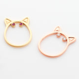 KITTY Ring. Yellow Gold, Ring, Anabela Chan Joaillerie - Fine jewelry with laboratory grown and created gemstones hand-crafted in the United Kingdom. Anabela Chan Joaillerie is the first fine jewellery brand in the world to champion laboratory-grown and created gemstones with high jewellery design, artisanal craftsmanship and a focus on ethical and sustainable innovations.
